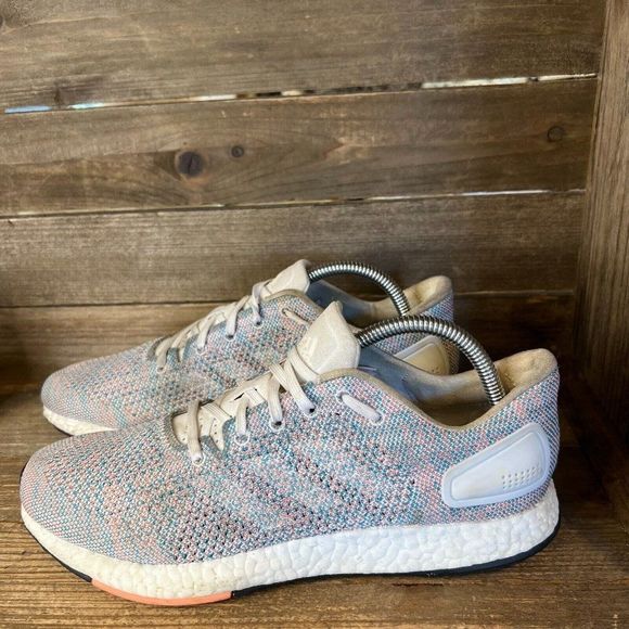 Womens Adidas Pureboost DPR Gray Running Athletic Shoes Sneakers Size 9.5 M GUC - Picture 2 of 7